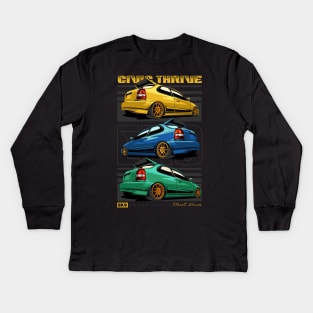 EK9 Civic Trive Kids Long Sleeve T-Shirt